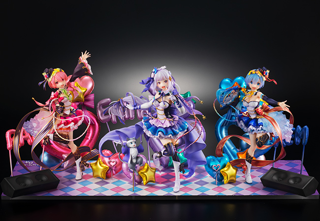 渋スクフィギュアより販売中のスケールフィギュア「Re:ゼロ エミリア・ラム・レム-アイドルVer-」、オリジナル新カットを公開！ ～3種類セット購入で アイドルのステージをイメージした専用台座をプレゼント～ CyberZ｜スマートフォン広告マーケティング事業