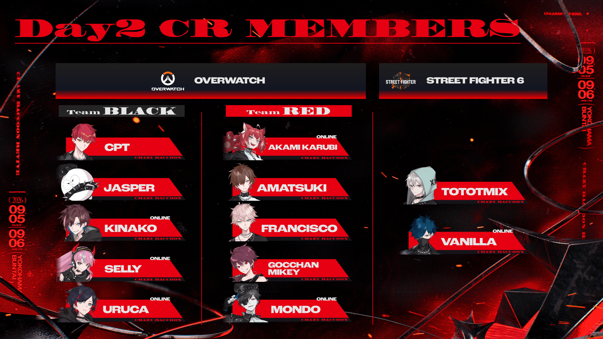 Crazy Raccoon Revive」開催決定】国内有数のeスポーツチーム「Crazy
